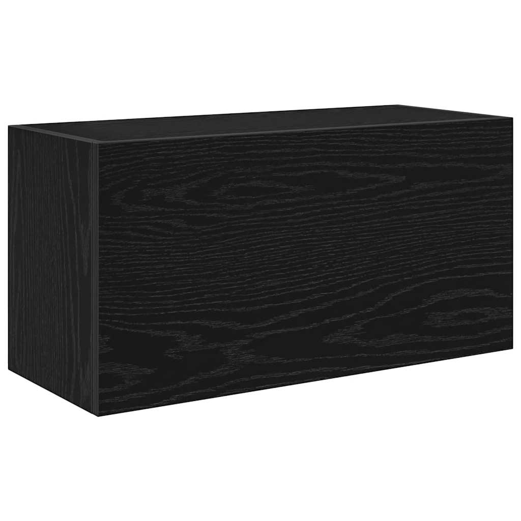 vidaXL Koupelnová nástěnná skříňka černá 60x25x30 cm kompozitní dřevo