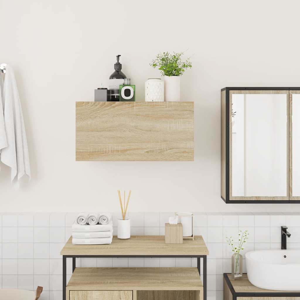 Thumbnail - vidaXL Bad-Wandschrank Sonoma-Eiche 60x25x30 cm Holzwerkstoff