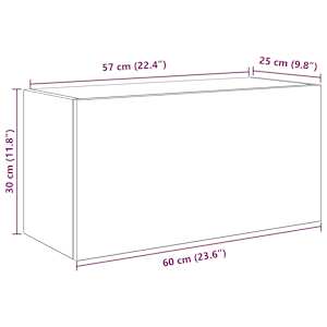 Koupelnová nástěnná skříňka dub sonoma 60x25x30 cm kompozit - obrázek 12
