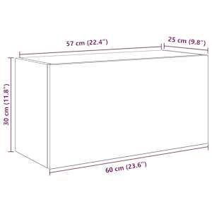 Koupelnová nástěnná skříňka betonově šedá 60x25x30 cm kompozit - obrázek 12