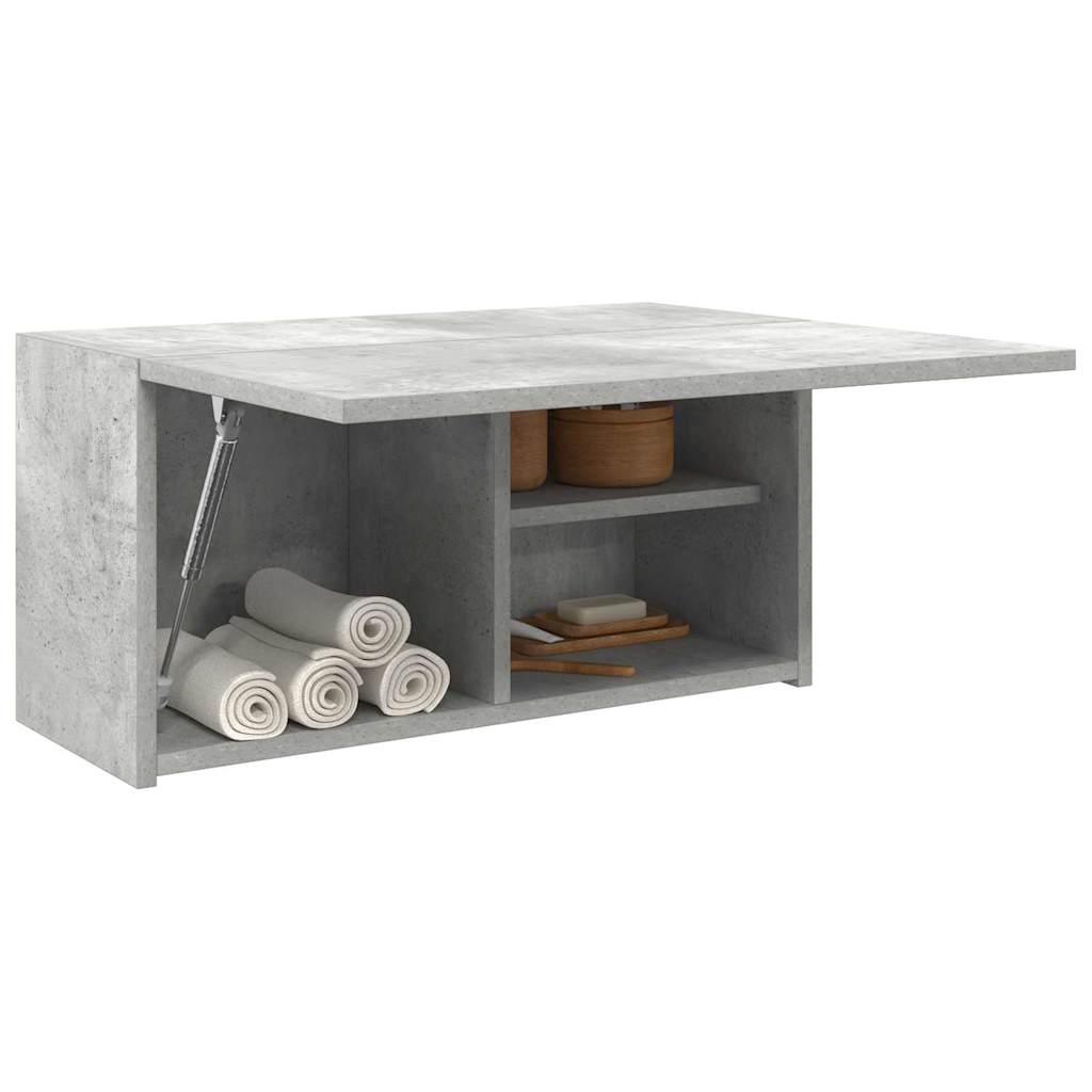 vidaXL Bad-Wandschrank Betongrau 60x25x30 cm Holzwerkstoff