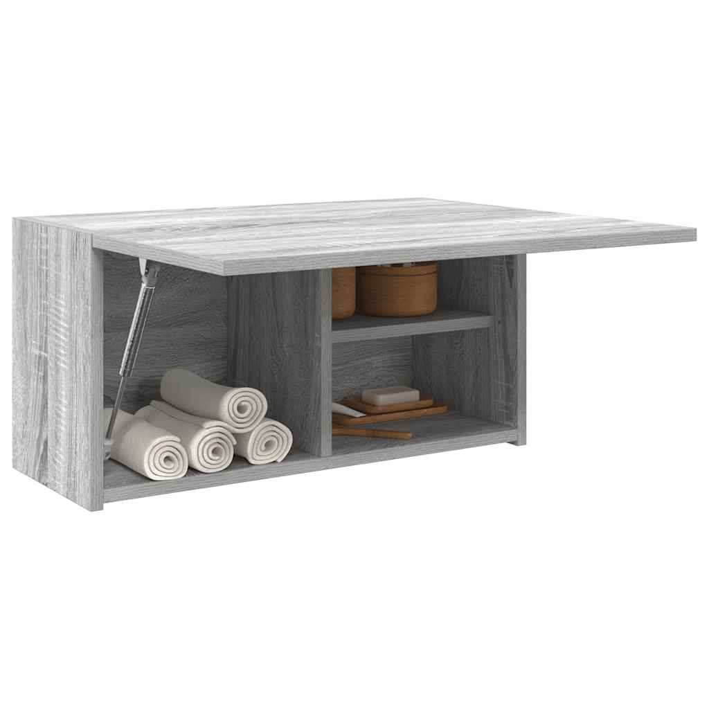 Bad-Wandschrank Grau Sonoma 60x25x30 cm Holzwerkstoff