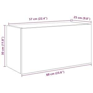Koupelnová nástěnná skříňka hnědý dub 60 x 25 x 30 cm kompozit - obrázek 12