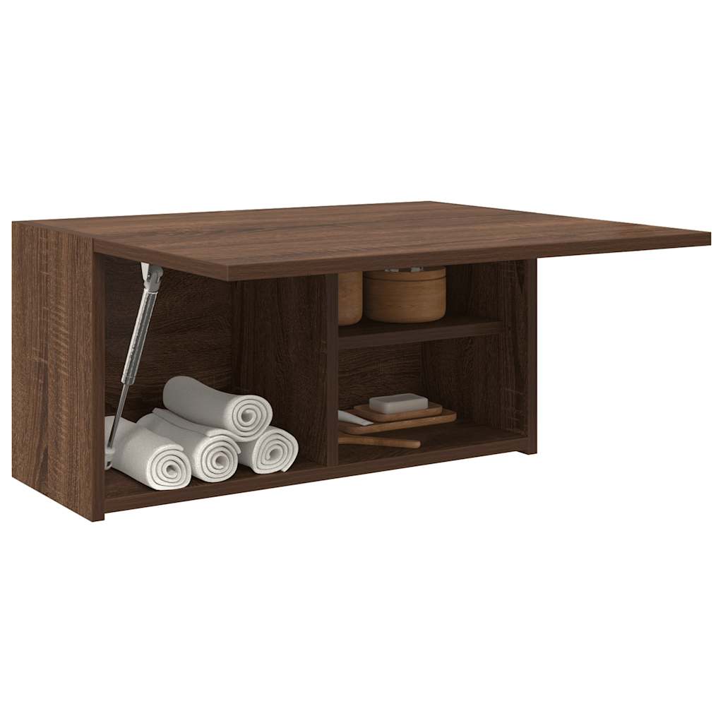 vidaXL Bad-Wandschrank Braun Eichen-Optik 60x25x30 cm Holzwerkstoff