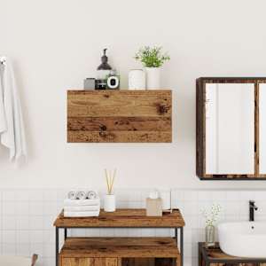 Koupelnová nástěnná skříňka old wood 60 x 25 x 30 cm kompozit - obrázek 3