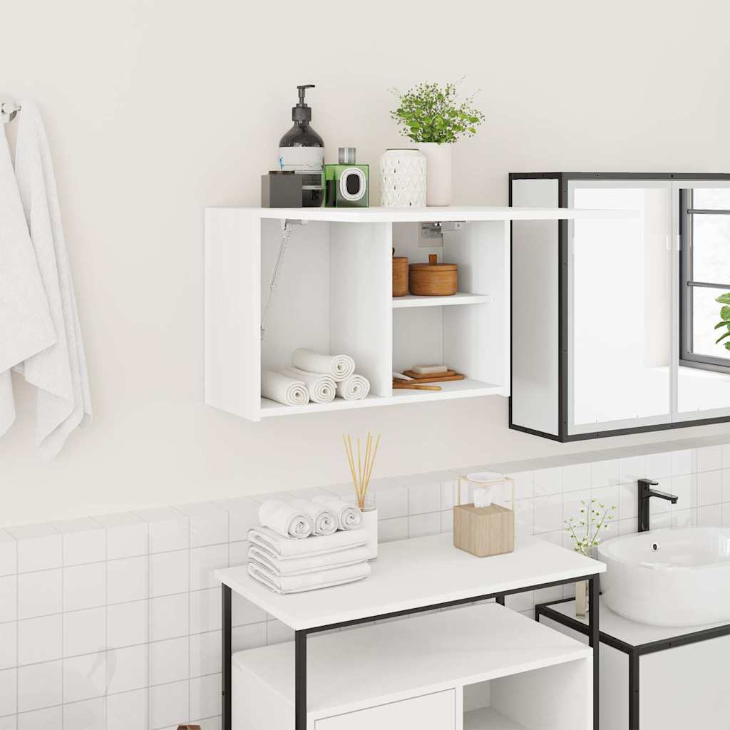 vidaXL Väggskåp för badrum vit 60x25x40 cm konstruerat trä