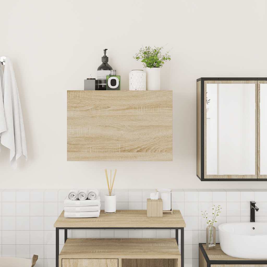 Thumbnail - vidaXL Bad-Wandschrank Sonoma-Eiche 60x25x40 cm Holzwerkstoff