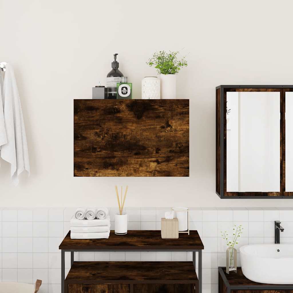 vidaXL Kylpyhuoneen seinäkaappi savutammi 60x25x40 cm tekninen puu