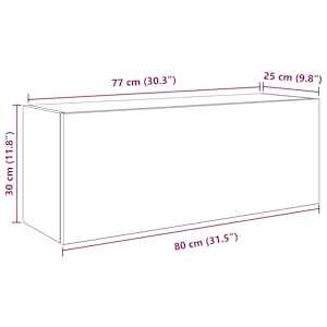 Koupelnová nástěnná skříňka bílá 80x25x30 cm kompozitní dřevo - obrázek 12