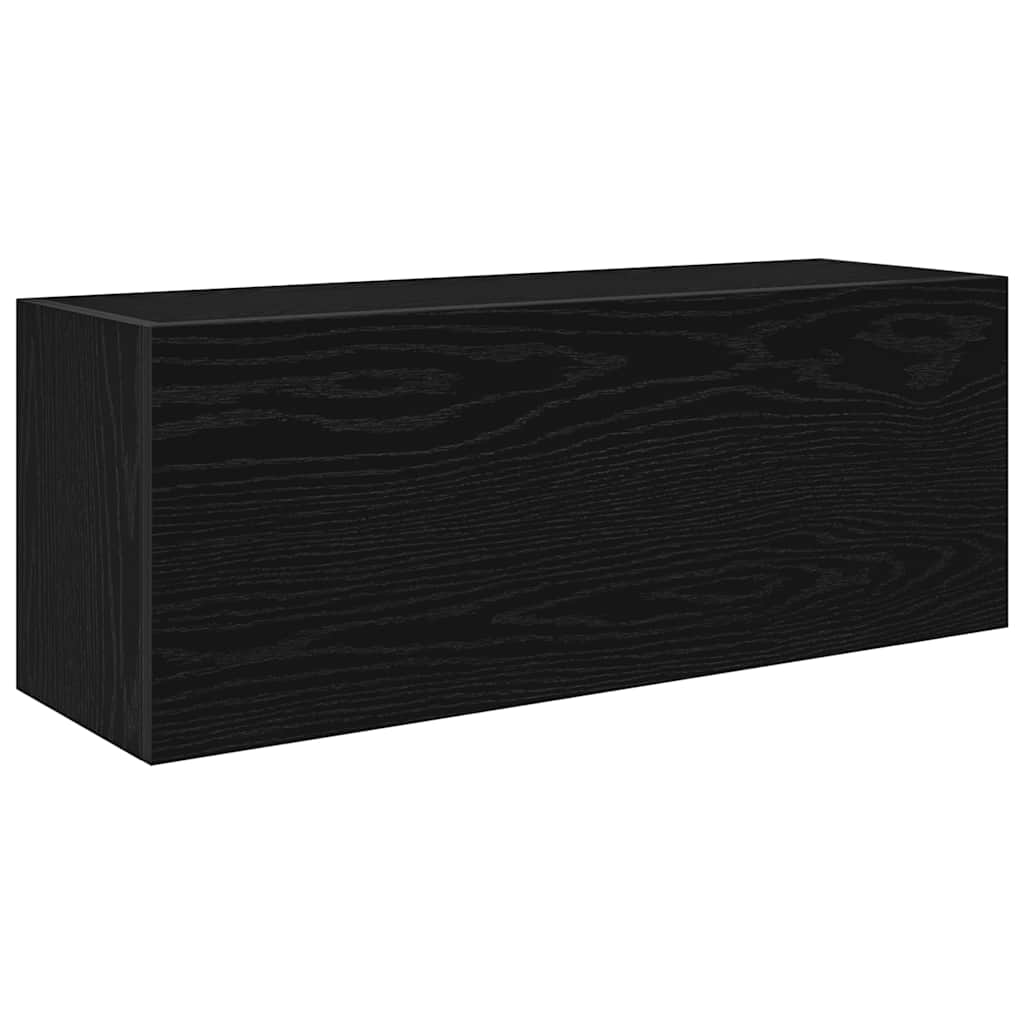 vidaXL Koupelnová nástěnná skříňka černá 80x25x30 cm kompozitní dřevo