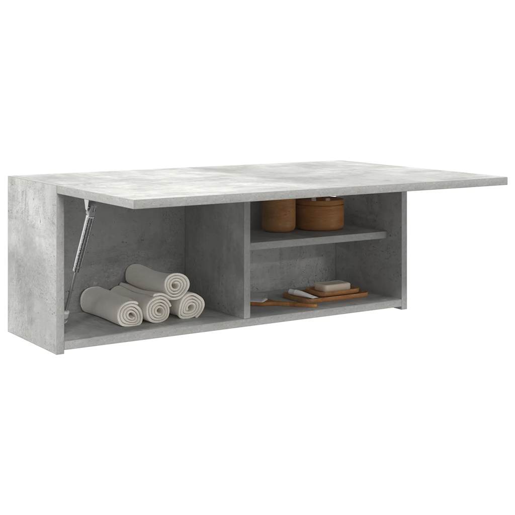 vidaXL Bad-Wandschrank Betongrau 80x25x30 cm Holzwerkstoff