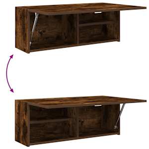 Koupelnová nástěnná skříňka kouřový dub 80x25x30 cm kompozit - obrázek 9