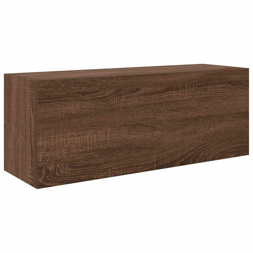 vidaXL Koupelnová nástěnná skříňka hnědý dub 80 x 25 x 30 cm kompozit