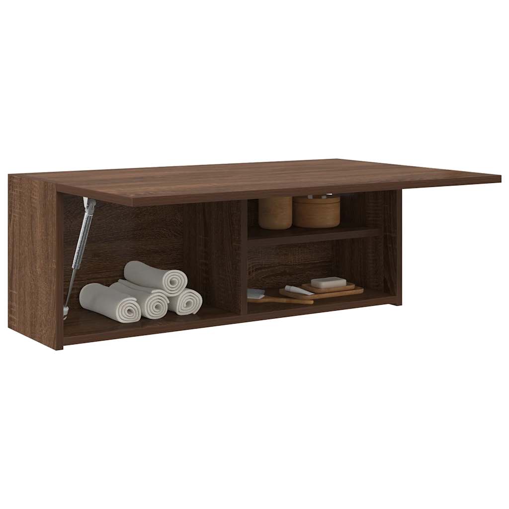 vidaXL Bad-Wandschrank Braun Eichen-Optik 80x25x30 cm Holzwerkstoff