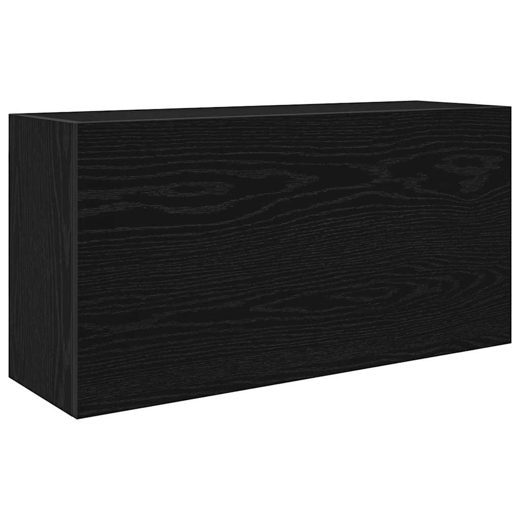 vidaXL Koupelnová nástěnná skříňka černá 80x25x40 cm kompozitní dřevo