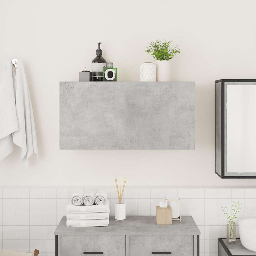 vidaXL Kylpyhuoneen seinäkaappi betoninharmaa 80x25x40 cm tekninen puu