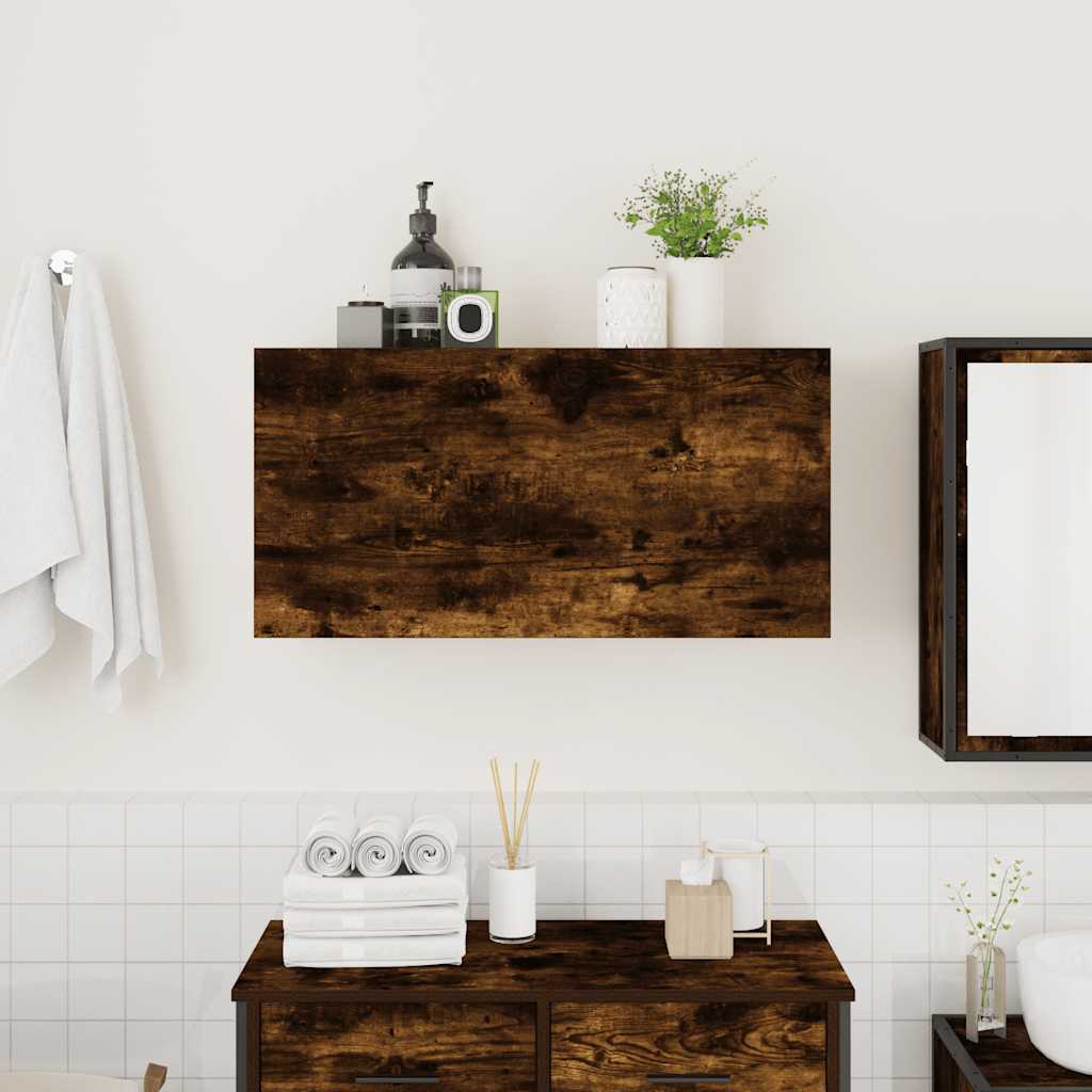 Thumbnail - vidaXL Bad-Wandschrank Räuchereiche 80x25x40 cm Holzwerkstoff