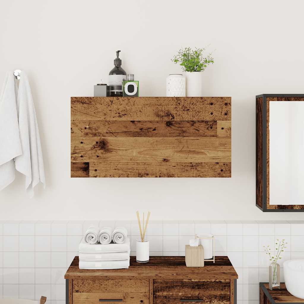 Thumbnail - vidaXL Bad-Wandschrank Altholz-Optik 80x25x40 cm Holzwerkstoff