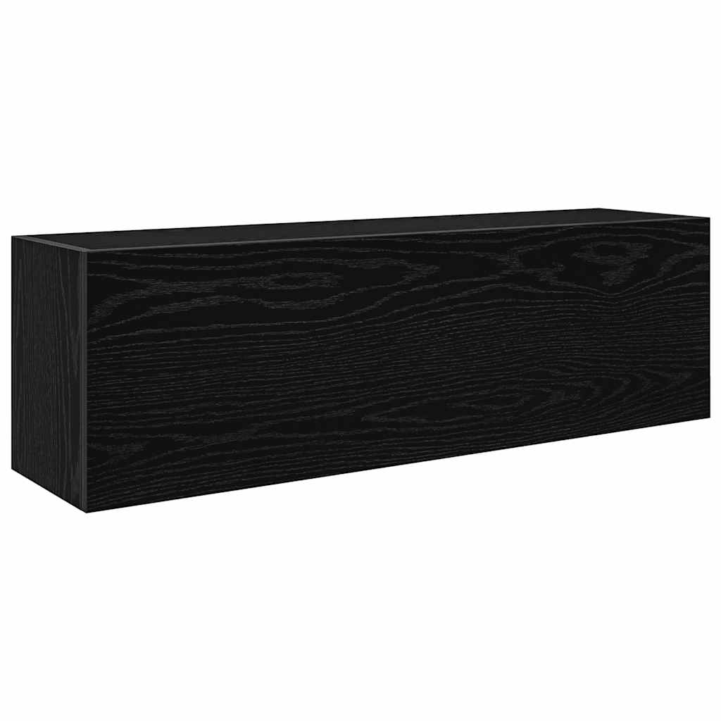 vidaXL Koupelnová nástěnná skříňka černá 100x25x30 cm kompozitní dřevo