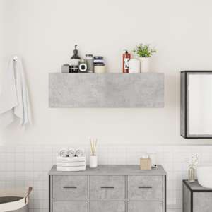 Koupelnová nástěnná skříňka betonově šedá 100x25x30 cm kompozit - obrázek 3