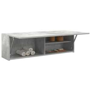 Koupelnová nástěnná skříňka betonově šedá 100x25x30 cm kompozit - obrázek 4