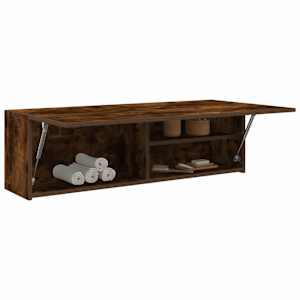 Koupelnová nástěnná skříňka kouřový dub 100x25x30 cm kompozit - obrázek 4