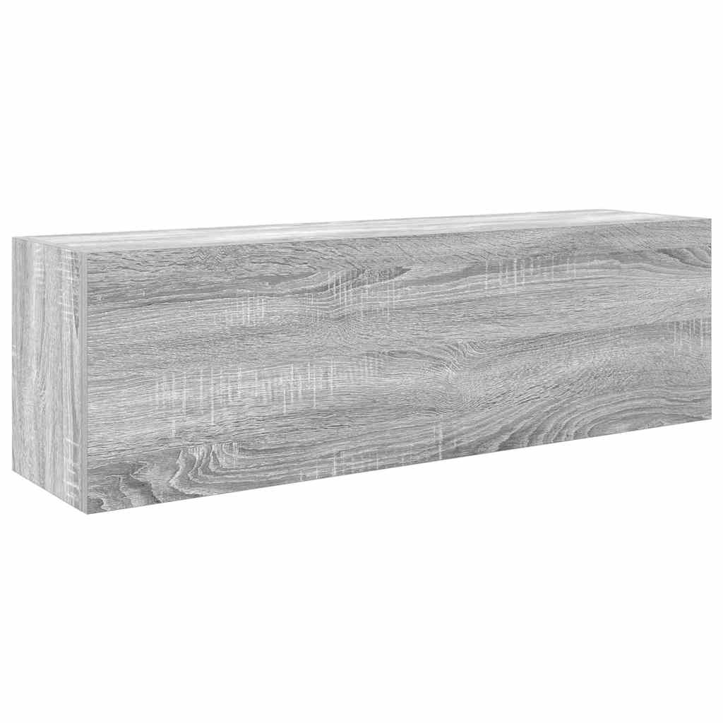 vidaXL Koupelnová nástěnná skříňka šedá sonoma 100x25x30 cm kompozit