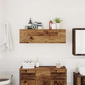 Koupelnová nástěnná skříňka old wood 100 x 25 x 30 cm kompozit - obrázek 3
