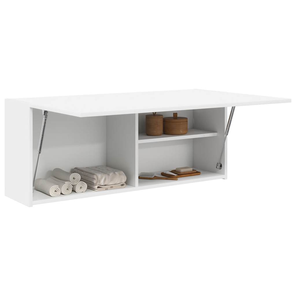 vidaXL Bad-Wandschrank Weiß 100x25x40 cm Holzwerkstoff