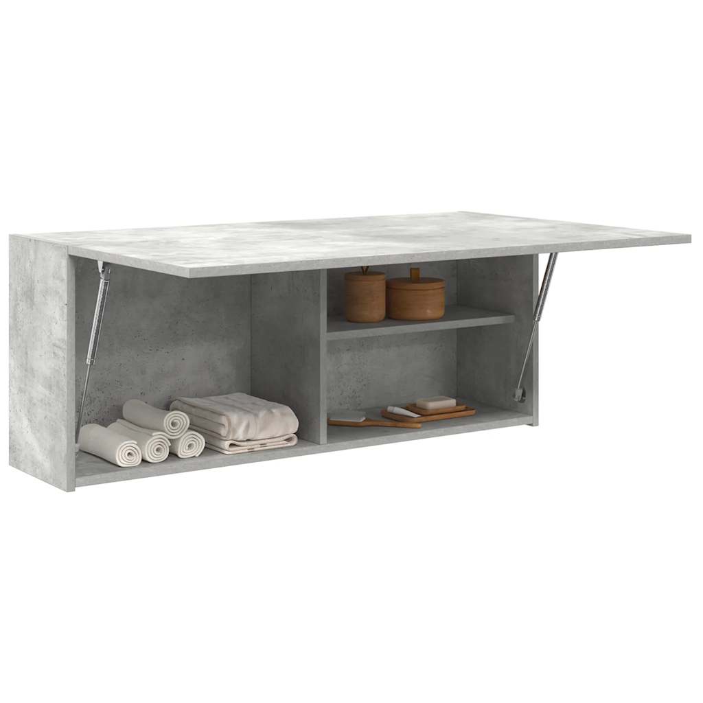 vidaXL Bad-Wandschrank Betongrau 100x25x40 cm Holzwerkstoff