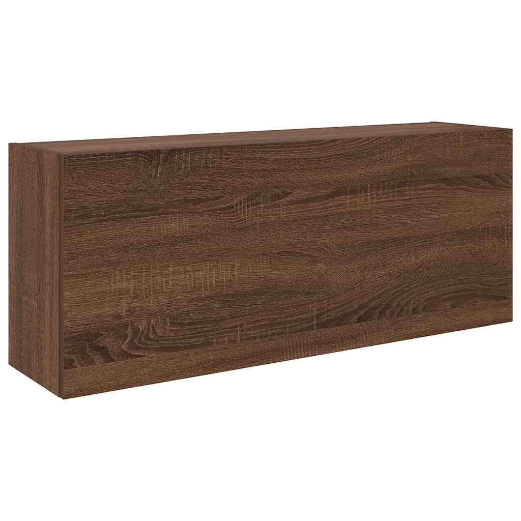 vidaXL Koupelnová nástěnná skříňka hnědý dub 100 x 25 x 40 cm kompozit