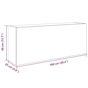 Koupelnová nástěnná skříňka hnědý dub 100 x 25 x 40 cm kompozit - obrázek 11
