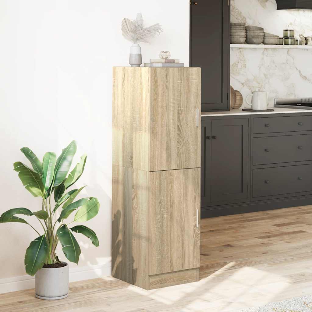 vidaXL Keukenkast 38x41,5x131,5 cm bewerkt hout sonoma eikenkleurig