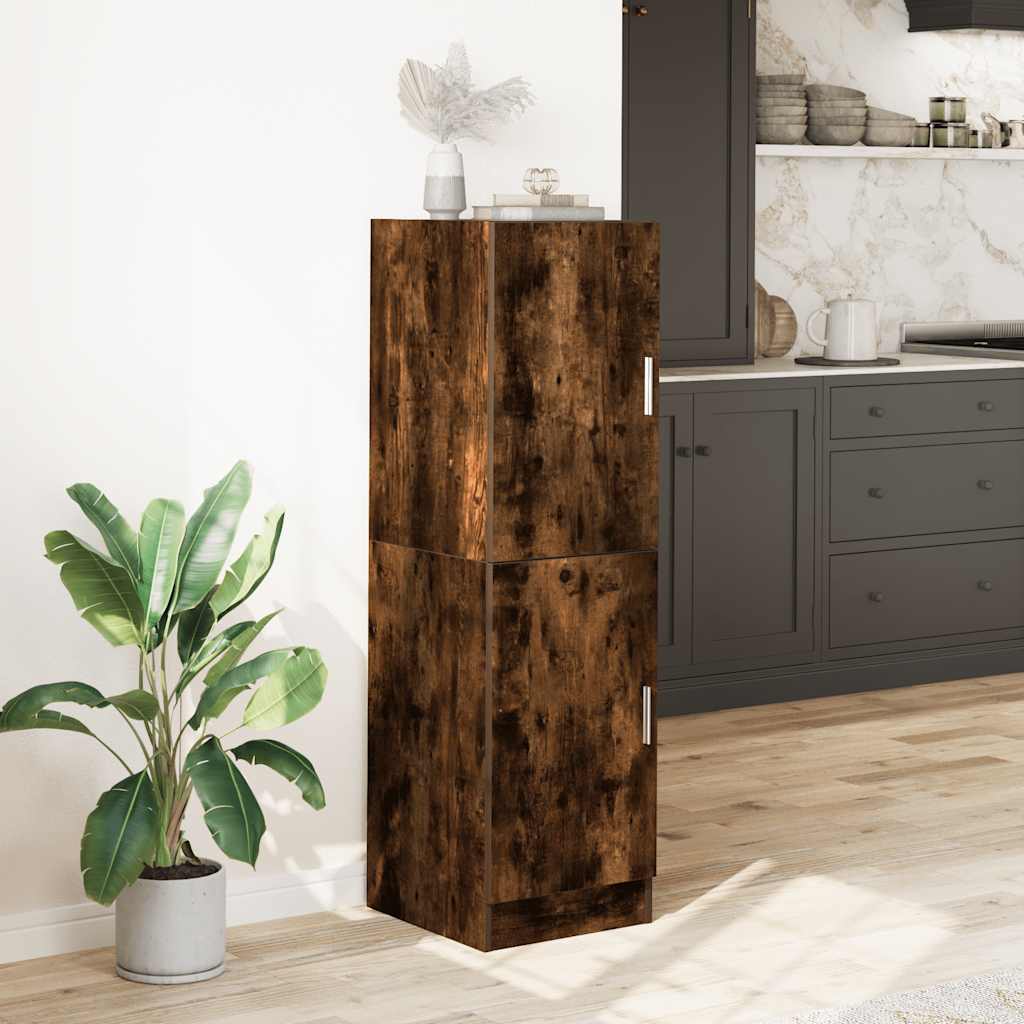 vidaXL füstös tölgy színű szerelt fa konyhaszekrény 38x41,5x131,5 cm