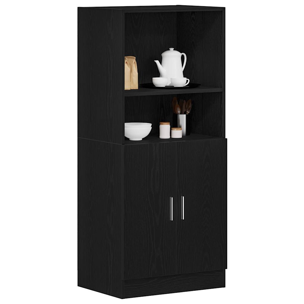 Küchenschrank Schwarz 57×41,5×131,5 cm Holzwerkstoff