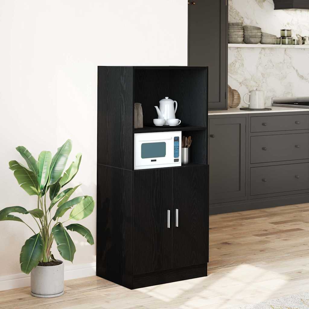 vidaXL Dulap de bucătărie, negru, 57x41,5x131,5 cm, lemn prelucrat
