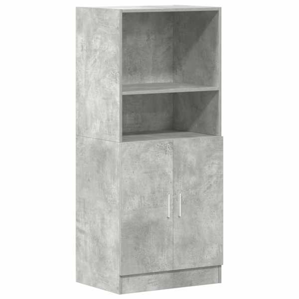 vidaXL k&ouml;&ouml;gikapp, betoonhall, 57 x 41,5 x 131,5 cm, tehispuit