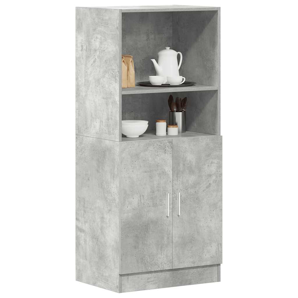 Küchenschrank Betongrau 57×41,5×131,5 cm Holzwerkstoff