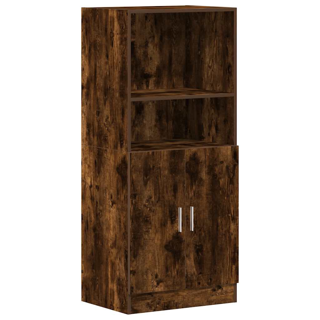 vidaXL Kuchyňská skříňka kouřový dub 57x41,5x131,5 cm kompozitní dřevo
