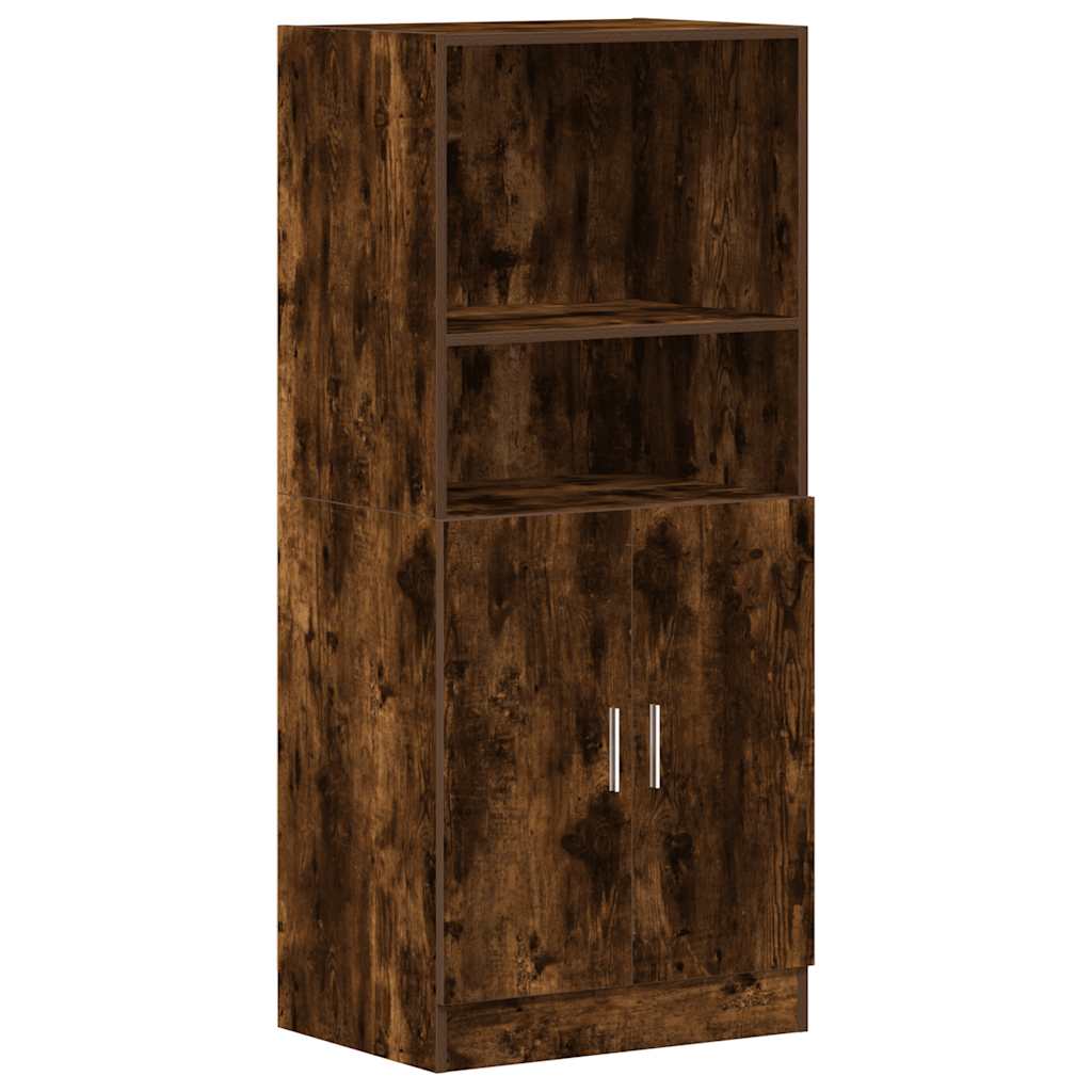 vidaXL Kuchyňská skříňka kouřový dub 57x41,5x131,5 cm kompozitní dřevo