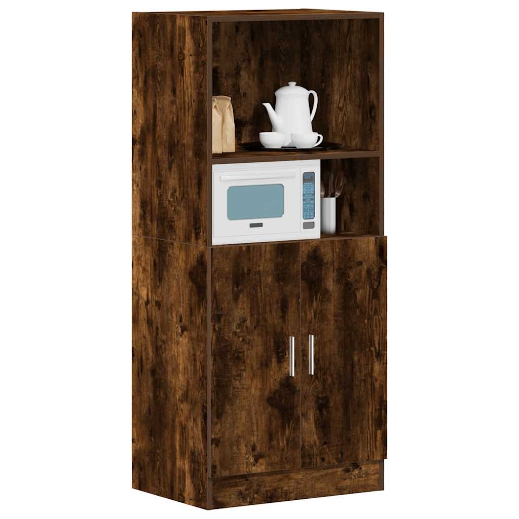 vidaXL Keukenkast 57x41,5x131,5 cm bewerkt hout gerookt eikenkleurig afbeelding