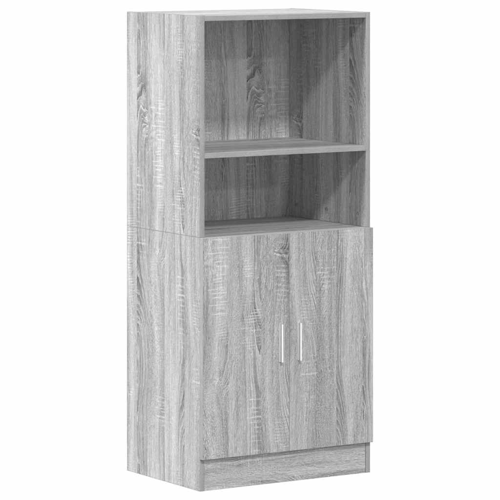 vidaXL Kuchyňská skříňka šedá sonoma 57x41,5x131,5 cm kompozitní dřevo