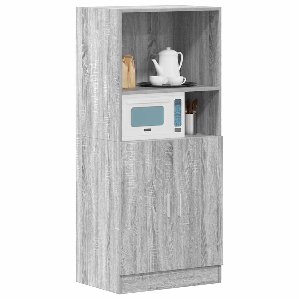 vidaXL Dulap de bucătărie, gri sonoma, 57x41,5x131,5 cm lemn prelucrat