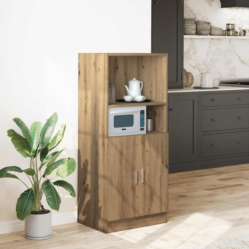 vidaXL Küchenschrank Artisan-Eiche 57x41,5x131,5 cm Holzwerkstoff