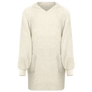 vidaXL Tekk-pusa KINN cream L Puuvill