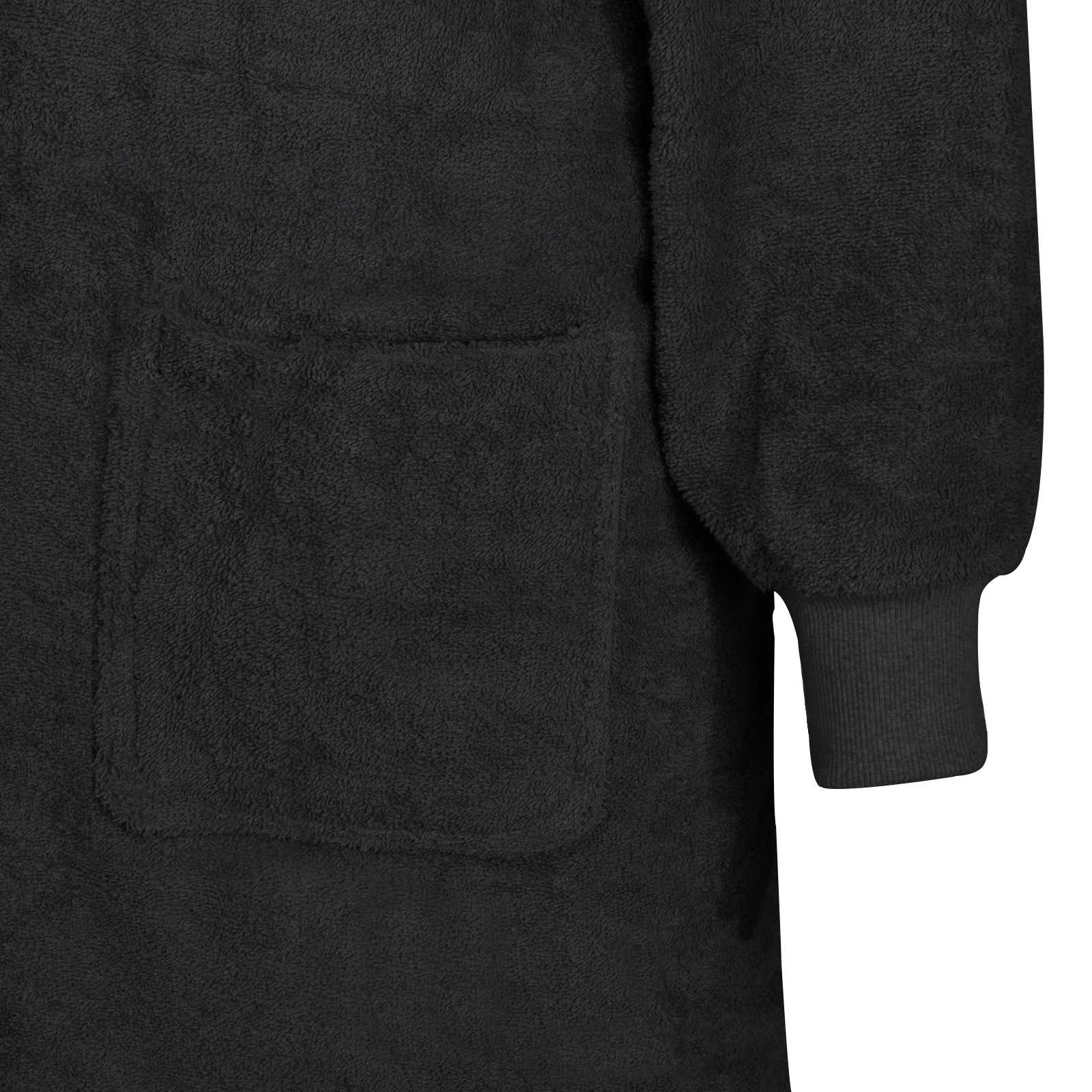 Odeja s kapuco KINN Črna L Bombaž - slika 4