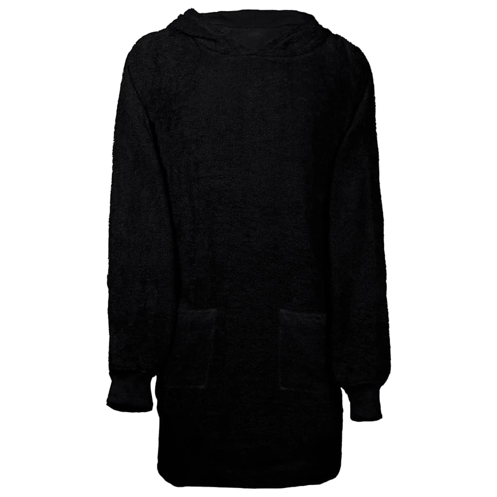 vidaXL Rochie de Noapte Negru l Bumbac
