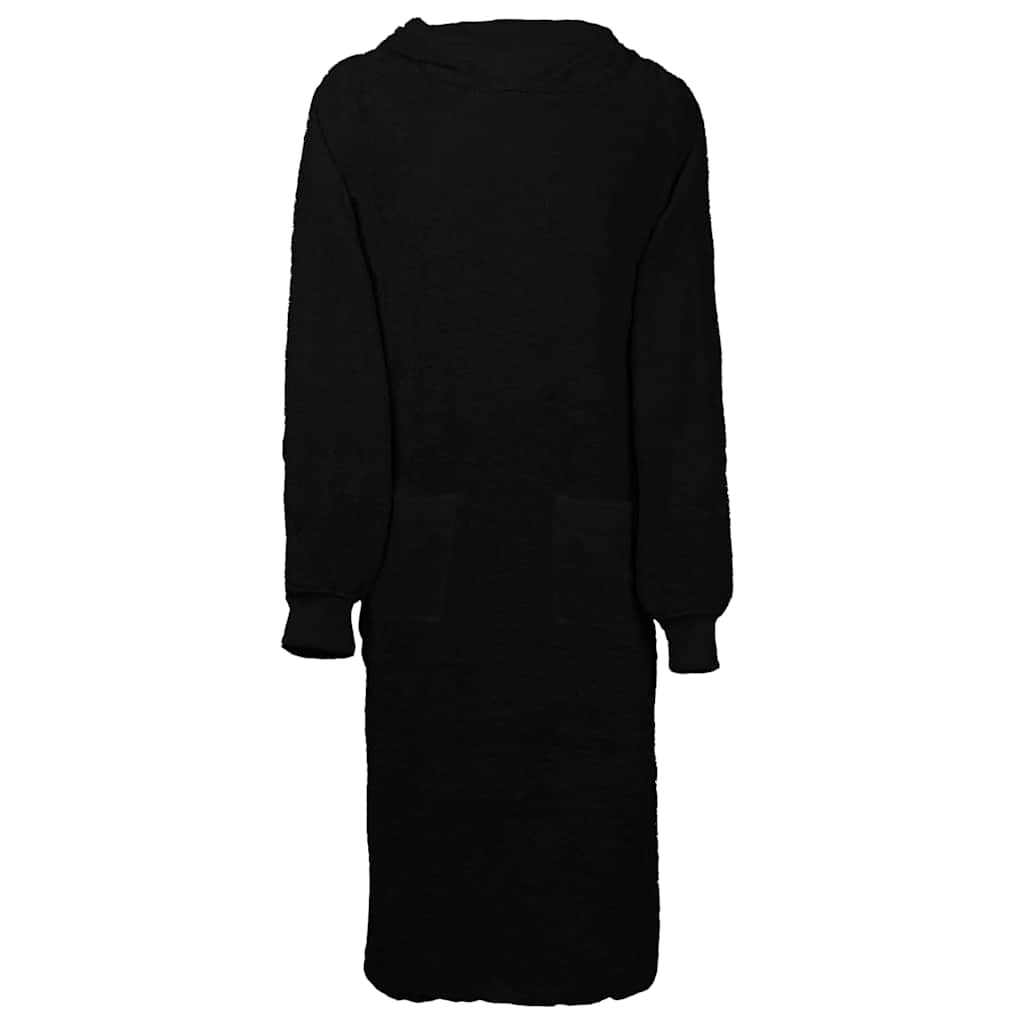 vidaXL Rochie de Noapte Negru xl Bumbac