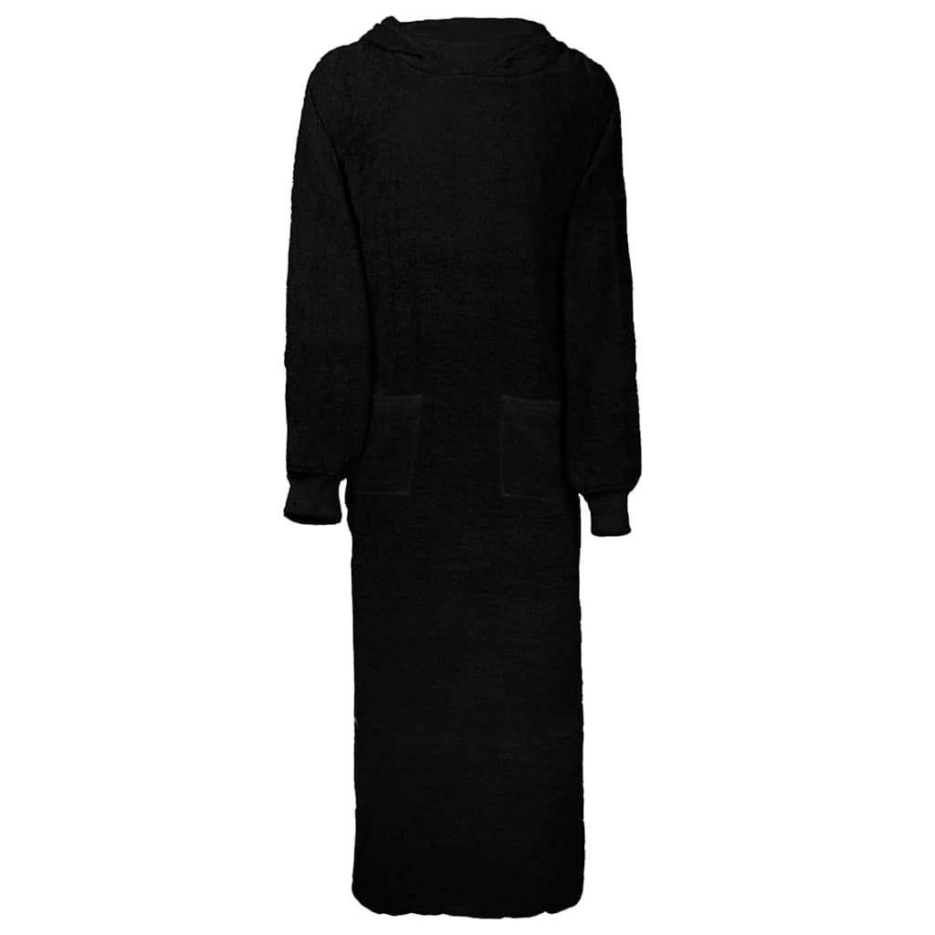 vidaXL Rochie de Noapte Negru xxl Bumbac