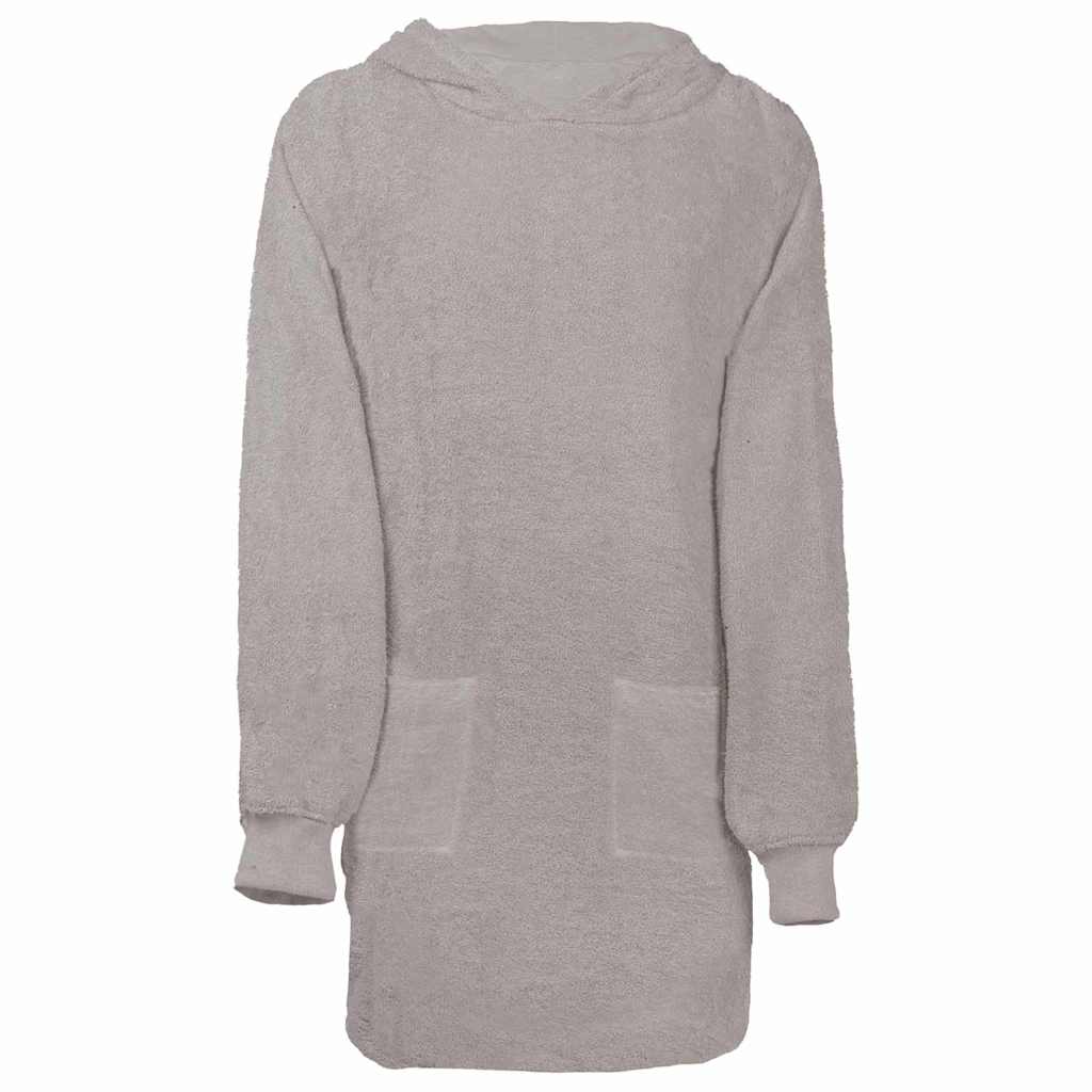 vidaXL Rochie de Noapte Gri l Bumbac